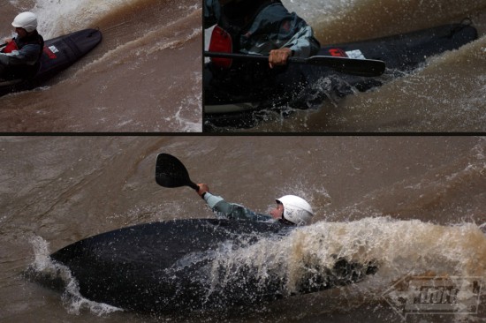 I got to try out my Sword surf kayak which proved to be very dynamic on the top wave on river right.