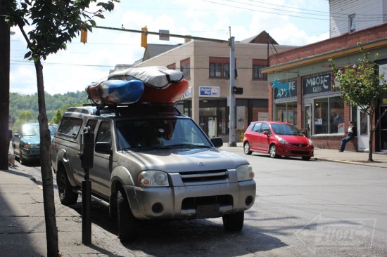 Morgantown WV - Our boats impatiently waiting for us to take them to the Big Sandy