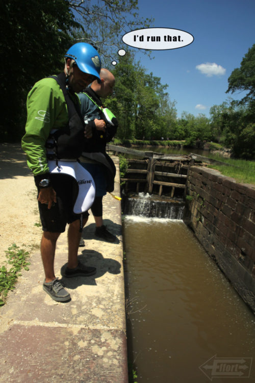 The boys check out a lock that used to fill and drain regularly to move boats up and down the river.  Some of the locks are still operational and a well maintained path runs along the entire length of the canal for recreational use.