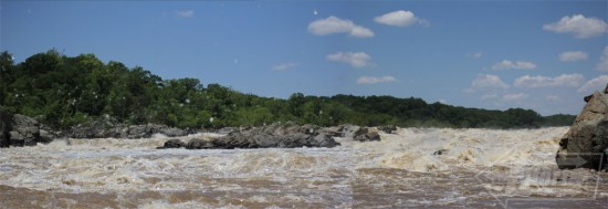 Great Falls at flood stage.  