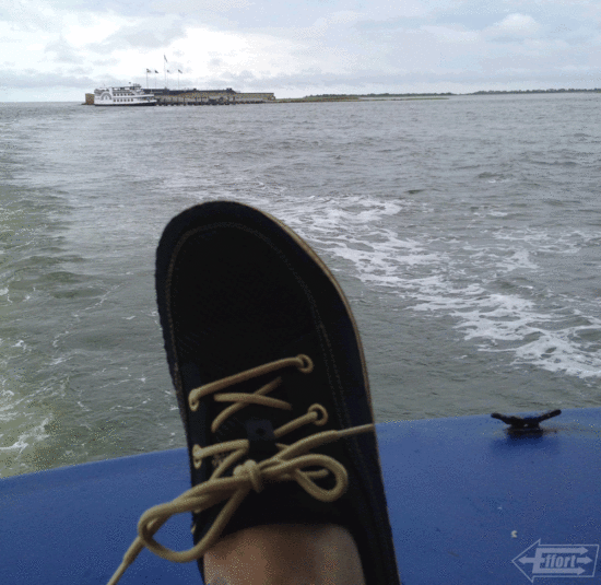 Boating to and from Fort Sumter in Charleston, SC